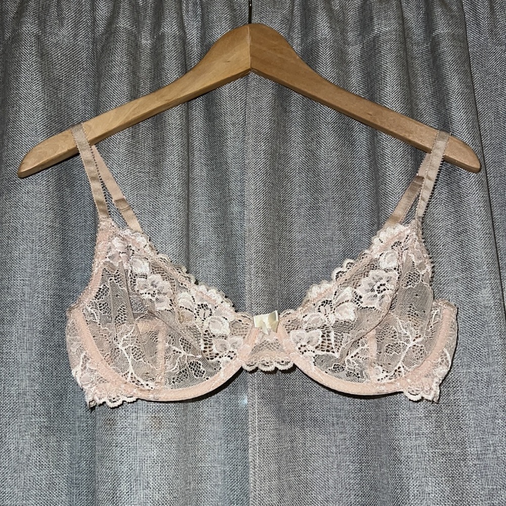 Apt. 9 Sheer Tan Lace Underwire Bra 34C